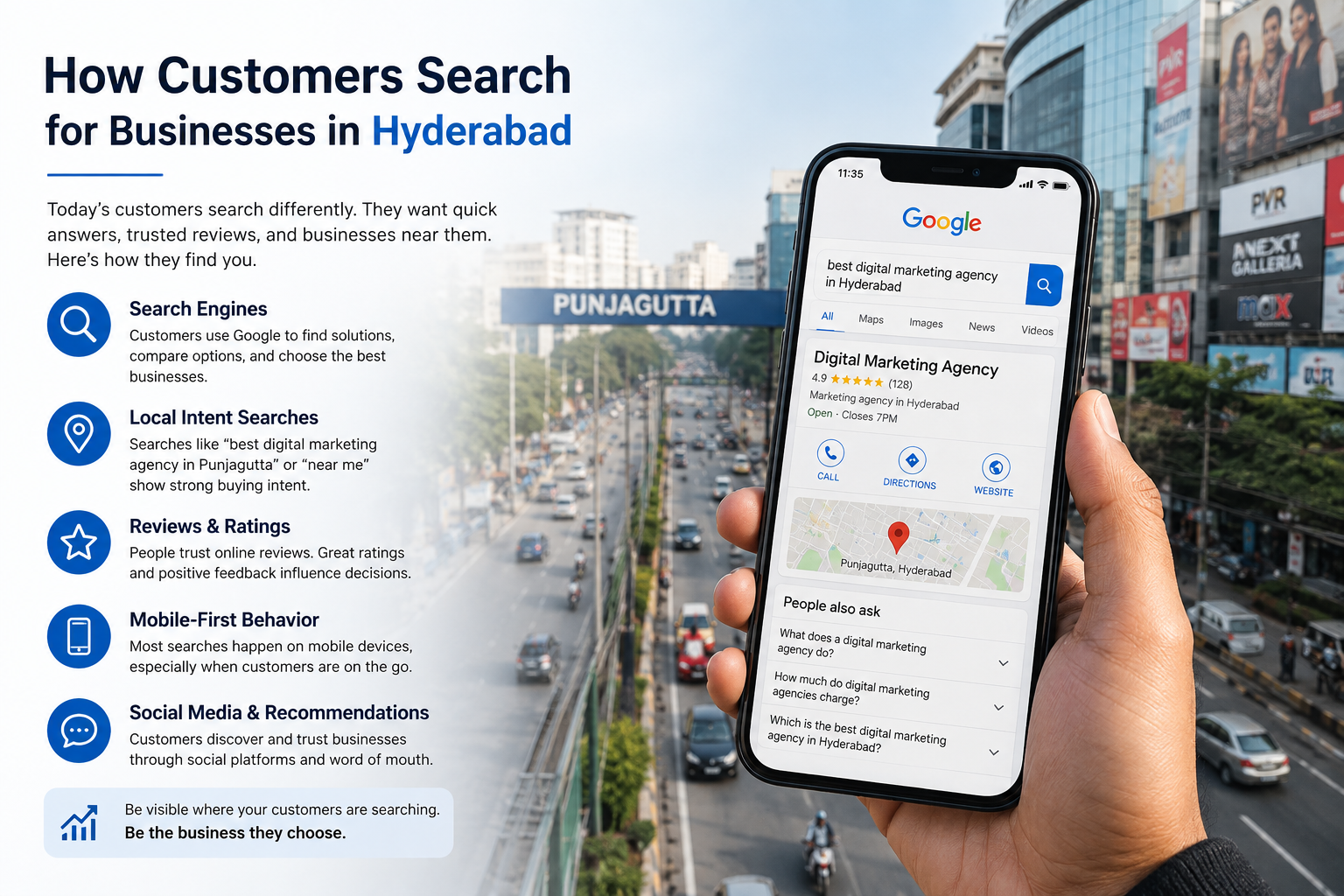 How Customers Search for Businesses in Hyderabad